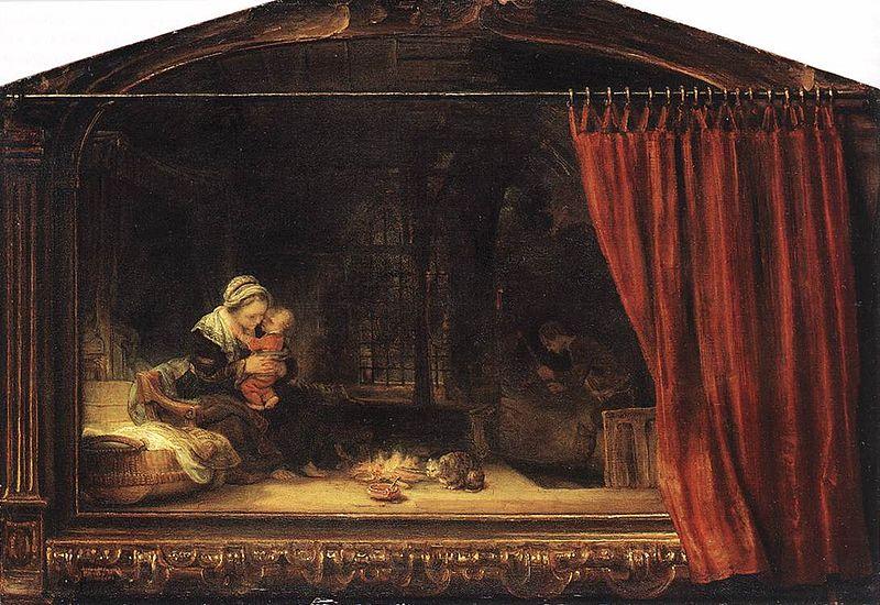 Rembrandt Peale The Holy Family with a Curtain oil painting picture